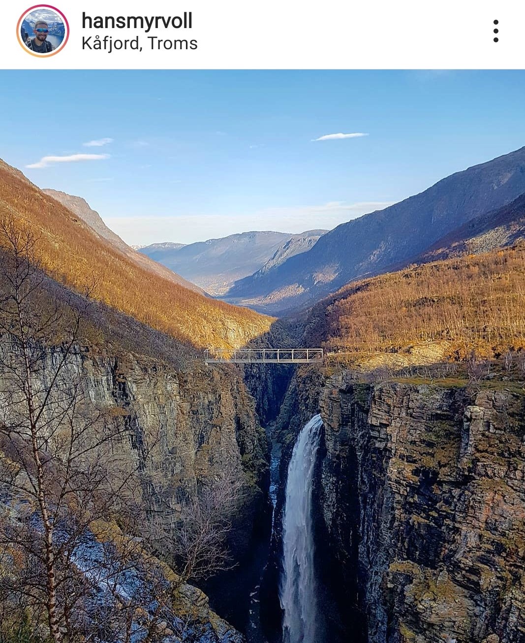 Gorsabrua i Kåfjorddalen i Nord-Norge