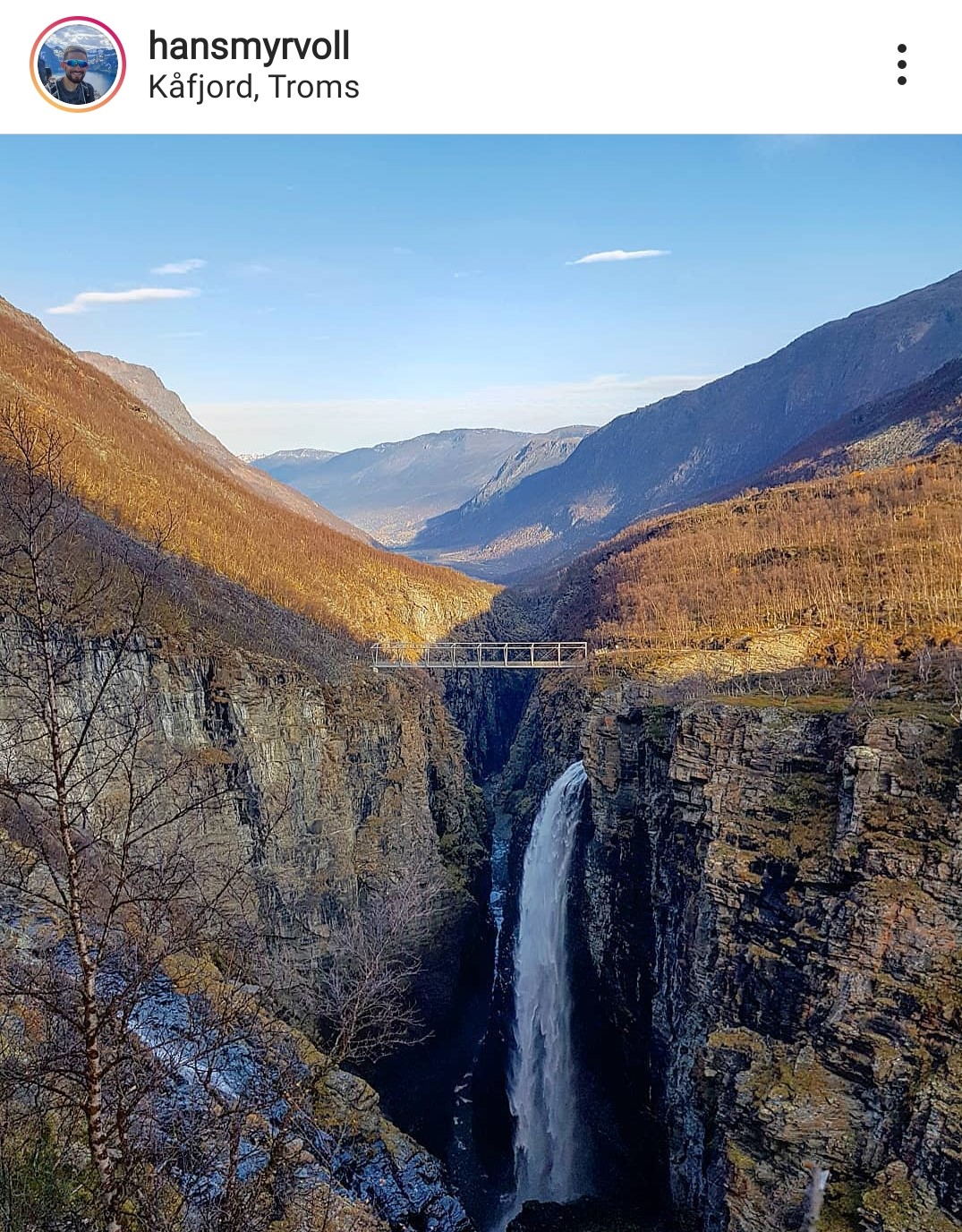 Gorsabrua i Kåfjorddalen i Nord-Norge