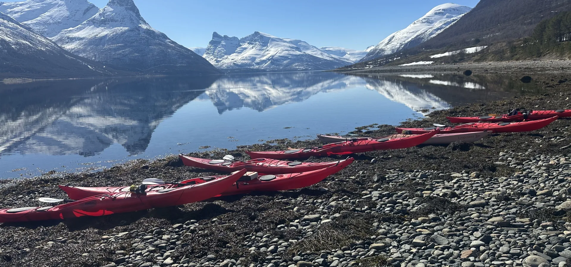 Kayaking in Lyngenfjord