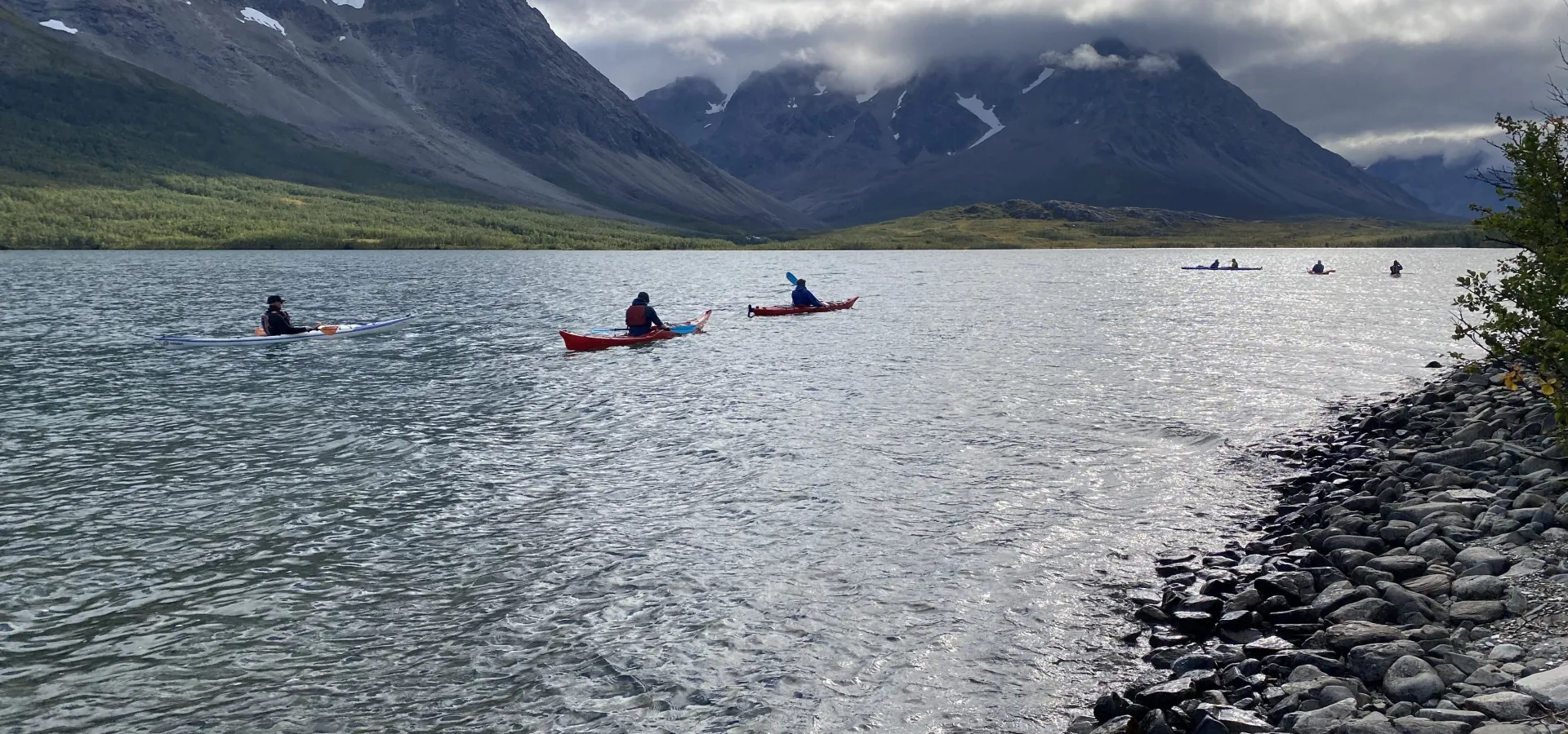 Kayaking in Lyngenfjord