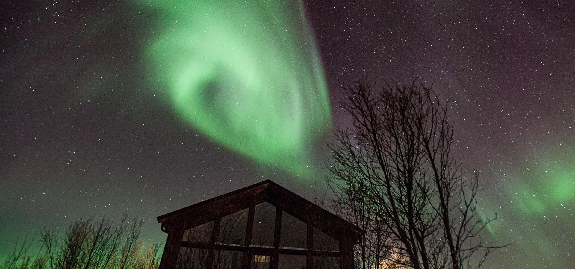 Northern Lights Over The Distillery Cabin 