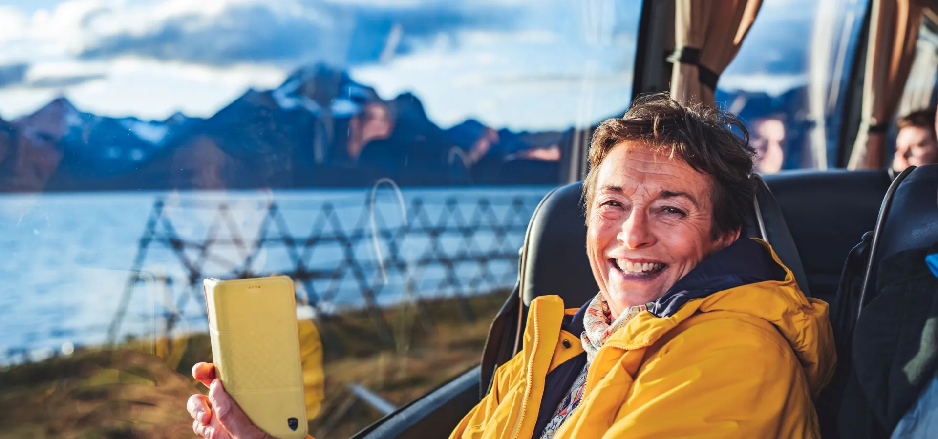 Bus ride to Tromsø from Lyngenfjord region