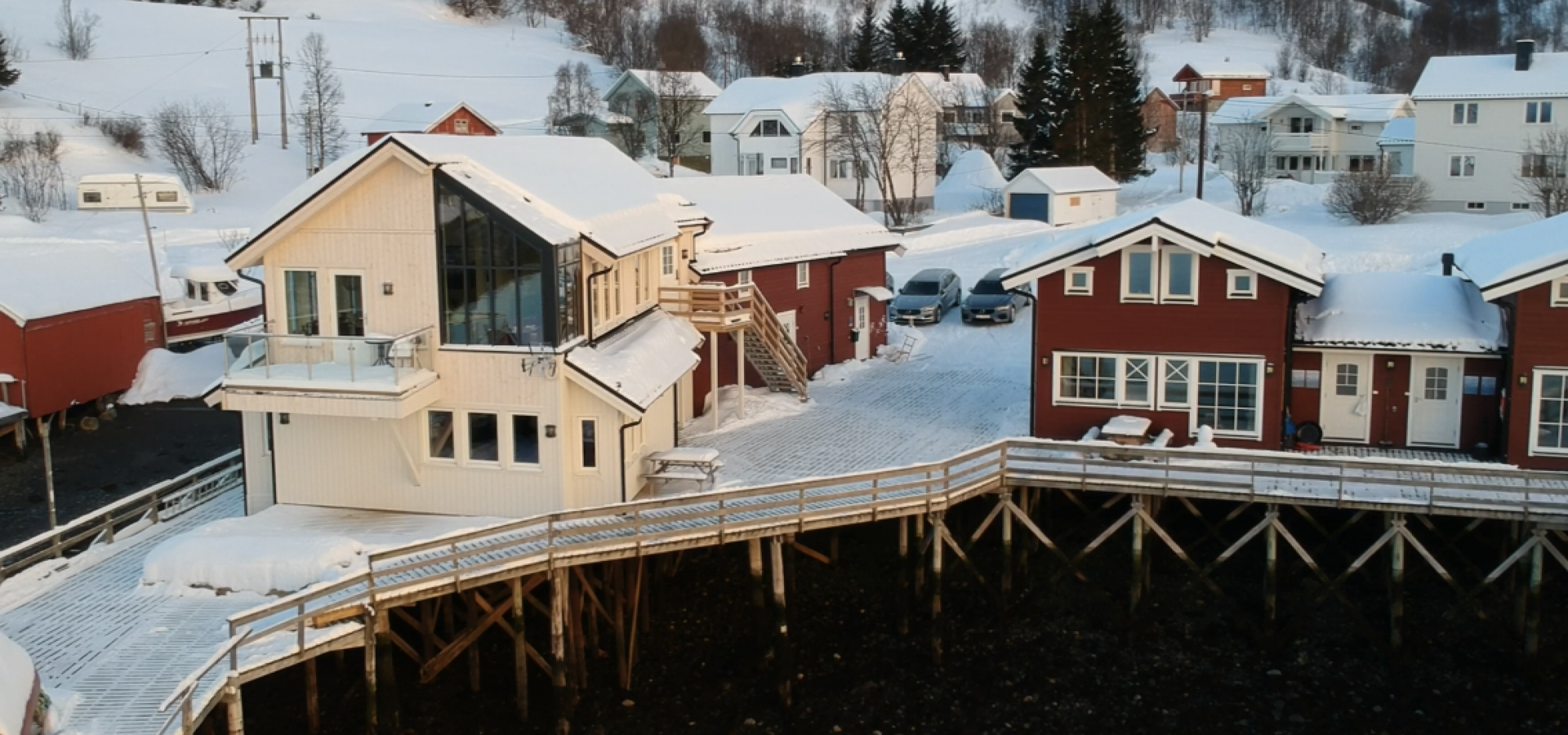 Winter at Koppangen Brygger, Northern Norway