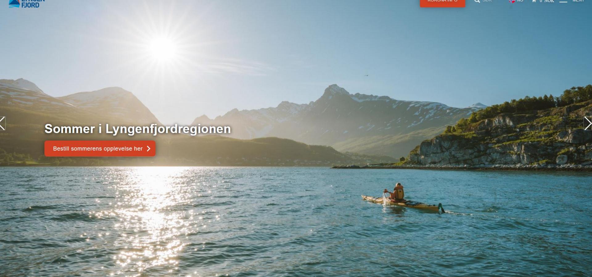 Websiden til Visit Lyngenfjord