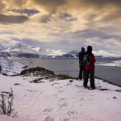 Snowshoeing at Uløya, Arctic Panorama Lodge, Northern Norway