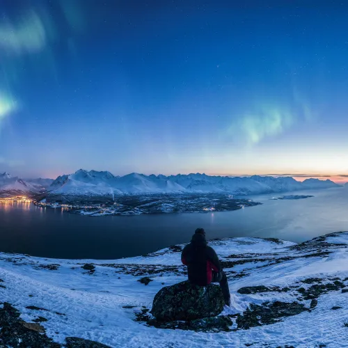 Nordlys over Lyngenfjorden