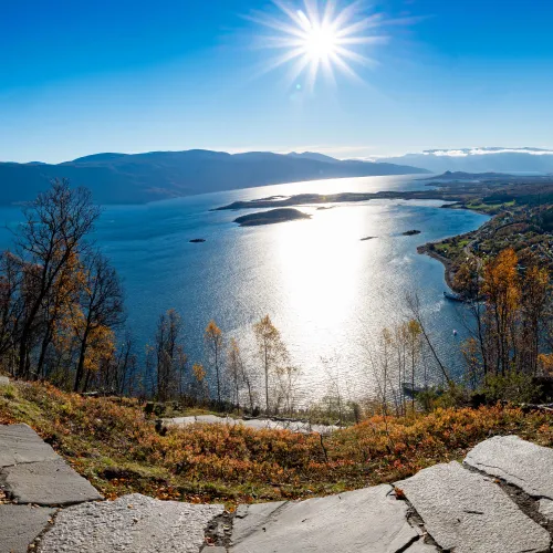 Lyngentrappa on a sunny autumn day