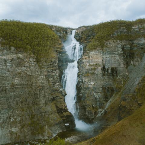 Mollisfossen, a 169 m waterfall