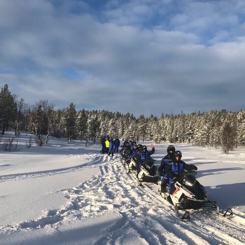 Snowmobile safari in the Skibotn valley, Active North, Northern Norway