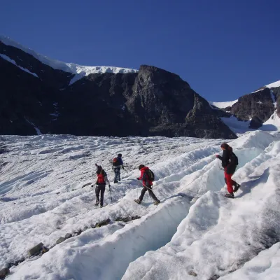 Glacier hike at Steindalsbreen