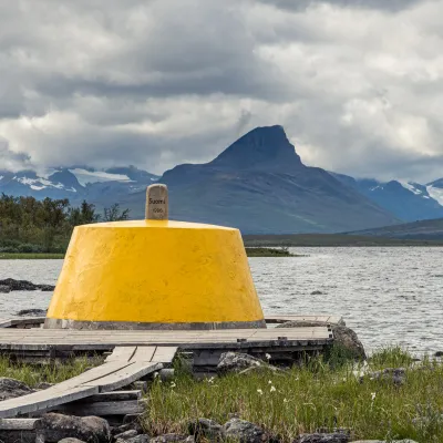 Three country cairn - Norway, Sweden and Finland