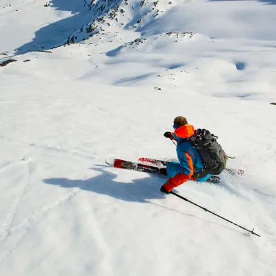 skiing under the midnightsun