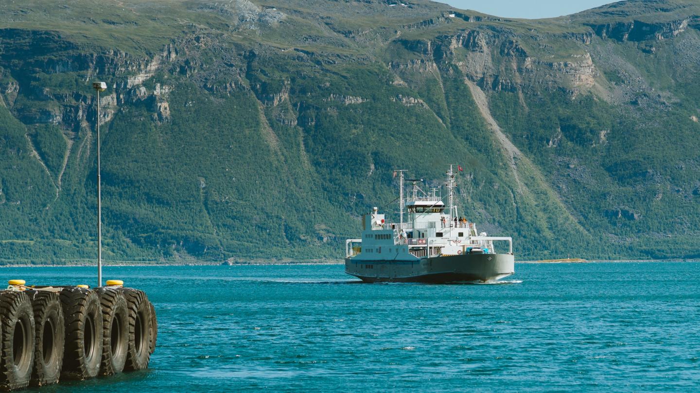 Ferry on the Lyngenfjord