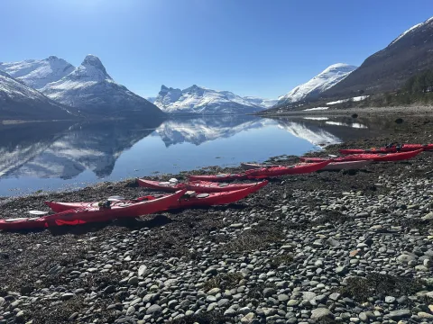 Kayaking in Lyngenfjord