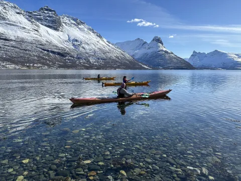Kayaking in Lyngenfjord