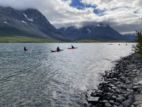 Kayaking in Lyngenfjord