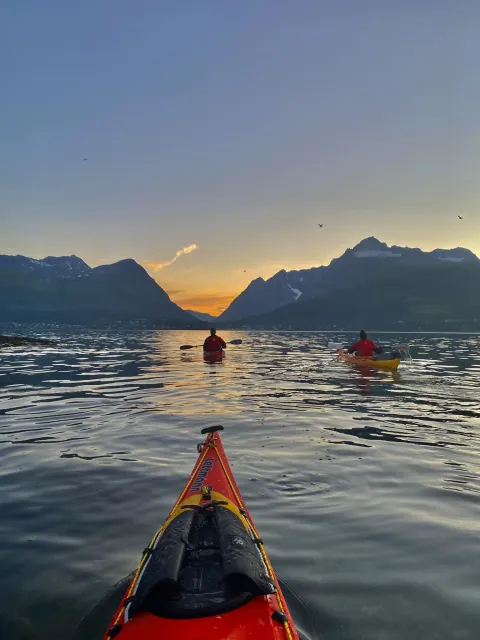 Midnight sun kayaking